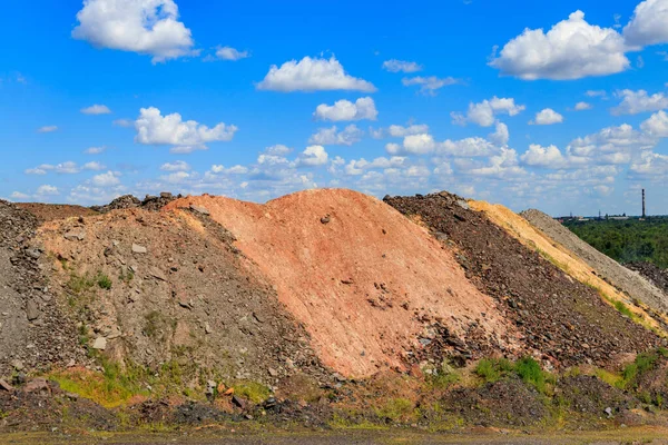 Vista Montones Escoria Cantera Mineral Hierro Industria Minera —  Fotos de Stock