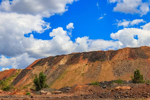 Vista Montones Escoria Cantera Mineral Hierro Industria Minera — Foto de Stock