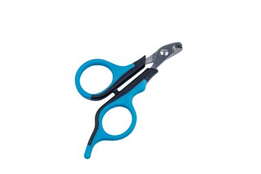 Beyaz arkaplanda izole edilmiş evcil hayvan pençesi kırpıcısı