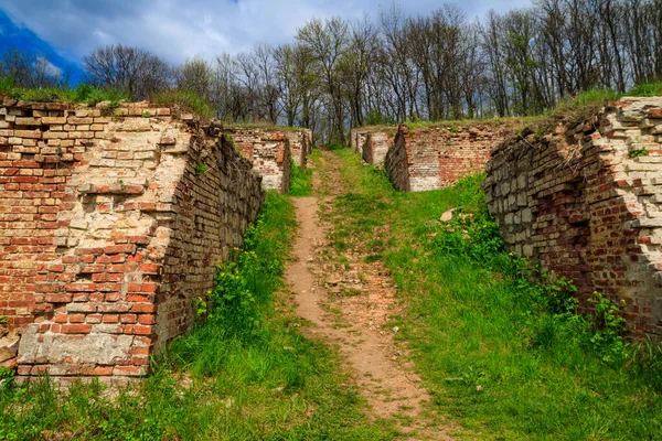 Singing terraces are garden terraces built at 19th century and fortified by brick walls in Kharkiv region, Ukraine