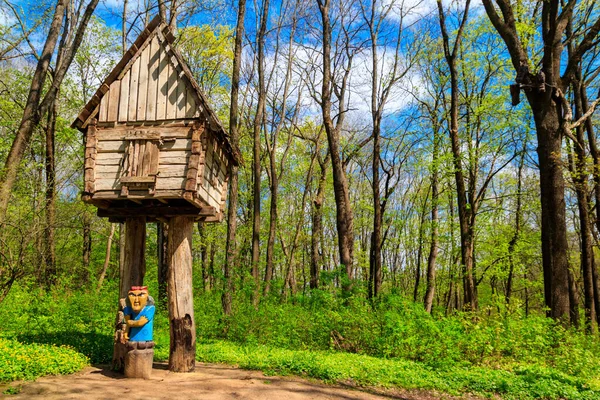 Faház Mesebeli Baba Yaga Krasnokutsk Park Harkov Régió Ukrajna — Stock Fotó