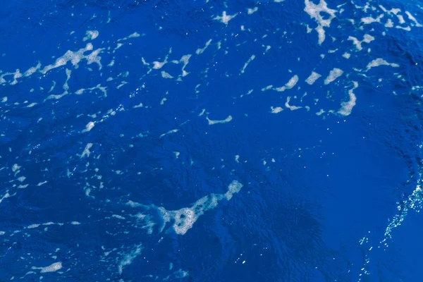 Blauwe Water Textuur Achtergrond Oppervlakte Van Zee — Stockfoto