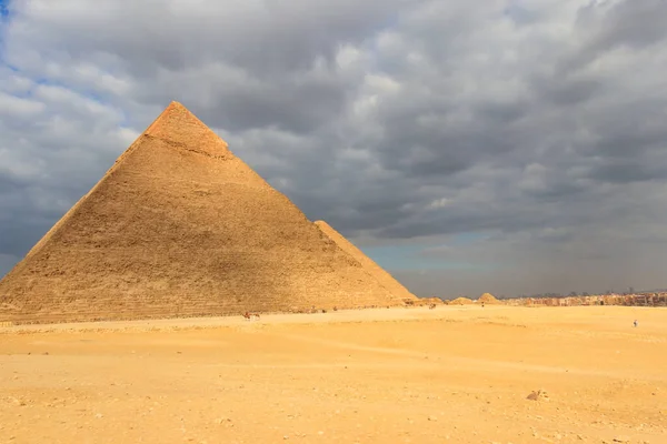 Gíza Pyramida Komplex Plošině Gíza Okraji Káhiry Egypt — Stock fotografie