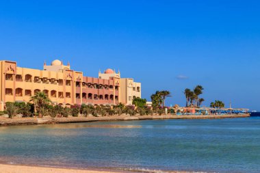 Mısır 'ın Hurghada sahilindeki Kızıl Deniz manzarası