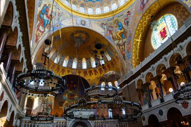 Rusya 'nın Kronstadt kentindeki St. Nicholas Ortodoks Donanma Katedrali' nin içinde.