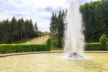 Peterhof, St. Petersburg, Rusya 'daki Aşağı Park' taki Menagerie Çeşmesi