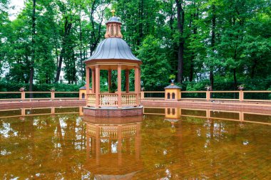 St. Petersburg, Rusya 'daki eski şehir parkındaki hayvanat bahçesi.
