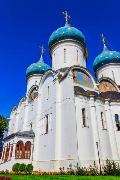 Katedra Wniebowzięcia Trójcy Ławry Sergiusza Sergiewie Posad Rosja — Zdjęcie stockowe