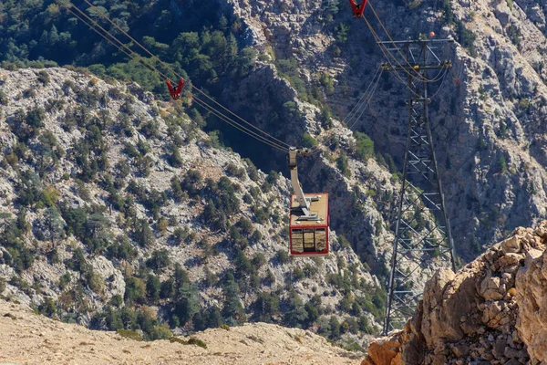 Teleférico Ropeway Que Conduz Topo Montanha Tahtali Província Antalya Turquia — Fotografia de Stock