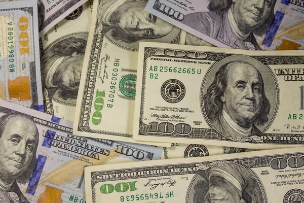 Background Hundred Dollar Bills — Stock Photo, Image