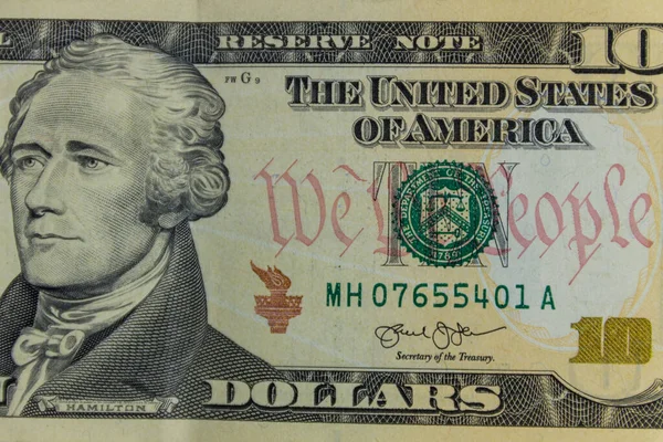 Dolarlık Banknotun Makro Çekimi — Stok fotoğraf