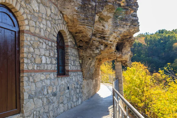 Das Galizische Höhlenkloster Nikolaus Liegt Ufer Des Dnjestr Dorf Halytsya — Stockfoto