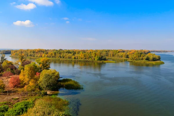Utsikt Över Floden Dnepr Hösten — Stockfoto