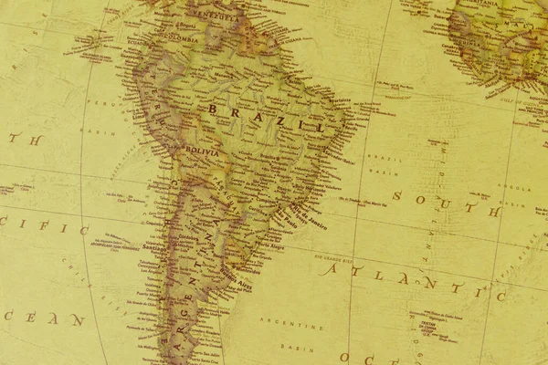 Vintage Map South America Краєвид — стокове фото