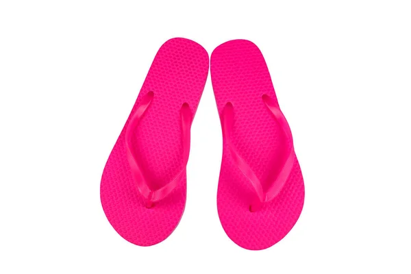 Rosa Flip Flops Isoliert Auf Weißem Hintergrund — Stockfoto