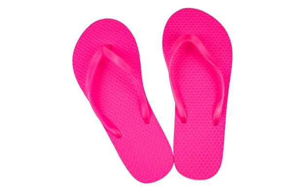 Rosa Flip Flops Isoliert Auf Weißem Hintergrund — Stockfoto