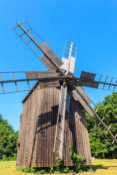 Old Wooden Windmill Pyrohiv Pirogovo Village Kiev Ukraine Stock Photo