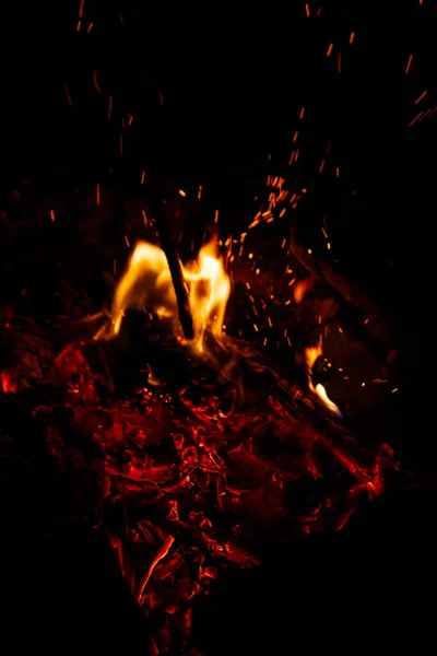 Flames Bonfire Night — Stock Photo, Image
