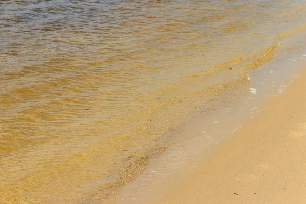 Miękka Fala Morza Piaszczystej Plaży — Zdjęcie stockowe