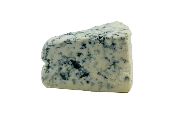 Formaggio Blu Con Stampo Isolato Sfondo Bianco — Foto Stock