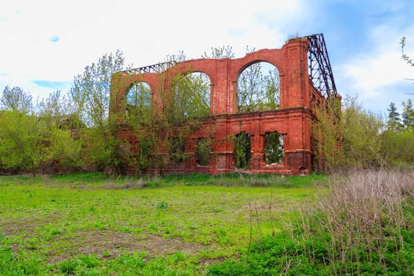 Ruiner Byggnaden Nataljevka Fastighetskomplex Kharkiv Regionen Ukraina — Stockfoto