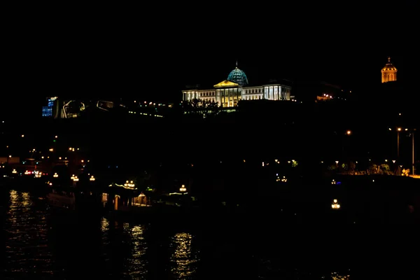 Noční Pohled Prezidentský Palác Tbilisi Gruzii — Stock fotografie