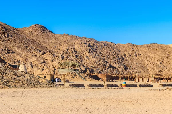 Edifícios Bedouin Aldeia Deserto Arábia Egito — Fotografia de Stock