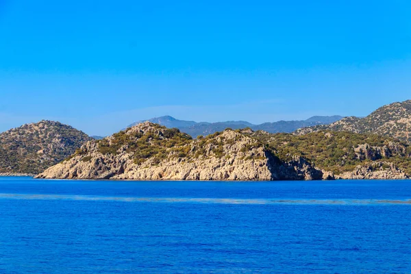 Pohled Hory Taurus Středozemní Moře Blízkosti Demre Provincie Antalya Turecku — Stock fotografie