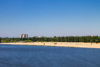 Ukrayna 'daki Dinyeper Nehri manzarası