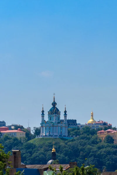 Ortodoxní Kostel Ondřeje Kyjevě Ukrajina — Stock fotografie