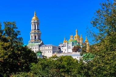 Ukrayna 'daki Kiev Manastırı olarak da bilinen Kiev Pechersk Lavra' nın manzarası