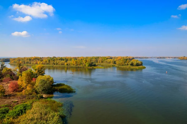 Utsikt Över Floden Dnepr Hösten — Stockfoto