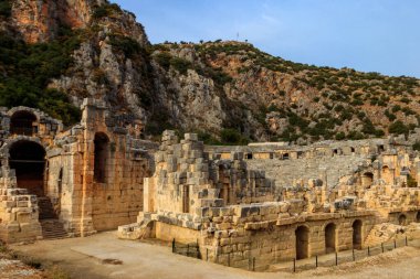 Antalya 'nın Demre kentinde antik Yunan-Roma tiyatrosunun kalıntıları