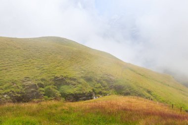 Sis kaplı İsviçre Alpleri. İsviçre 'ye seyahat