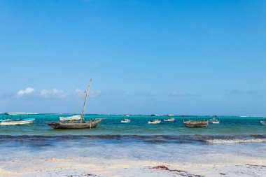 Hint Okyanusu 'ndaki tekneler Zanzibar, Tanzanya