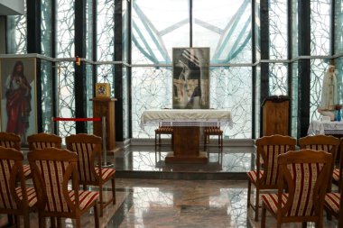 Üsküp, Kuzey Makedonya - 31 Mayıs 2024: Üsküp, Kuzey Makedonya 'daki Rahibe Teresa Anıt Evi