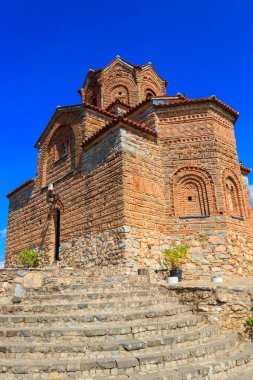 Kuzey Makedonya 'nın Ohri kentindeki Kaneo kentindeki St. John Kilisesi