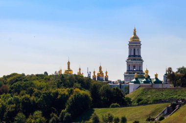 Ukrayna 'daki Kiev Manastırı olarak da bilinen Kiev Pechersk Lavra' nın manzarası
