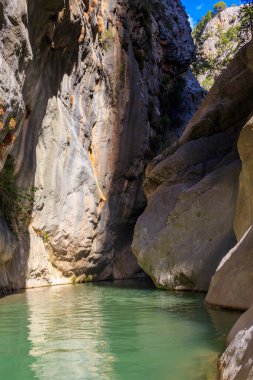 Antalya ilinin Goynuk kanyonu manzarası