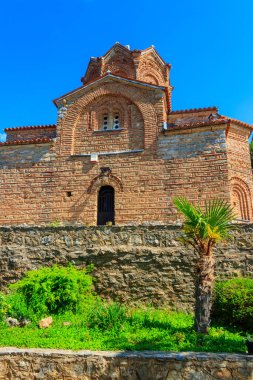 Kuzey Makedonya 'nın Ohri kentindeki Kaneo kentindeki St. John Kilisesi