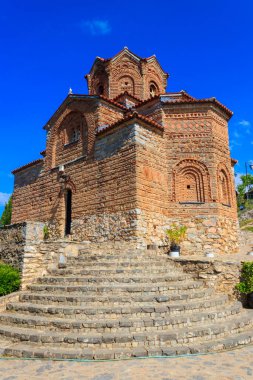 Kuzey Makedonya 'nın Ohri kentindeki Kaneo kentindeki St. John Kilisesi