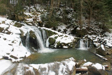 Karpat kış şelale