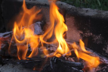 bir kamp ateşi