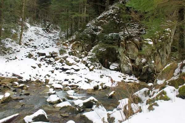Río de invierno en Cárpatos — Foto de Stock