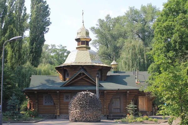 Wooden church in Kiev — Stock Photo, Image