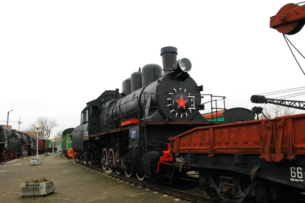 Vecchia locomotiva in Brest — Foto Stock
