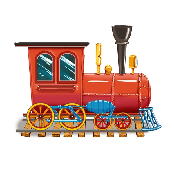 Dampflokomotive auf den Gleisen — Stockfoto