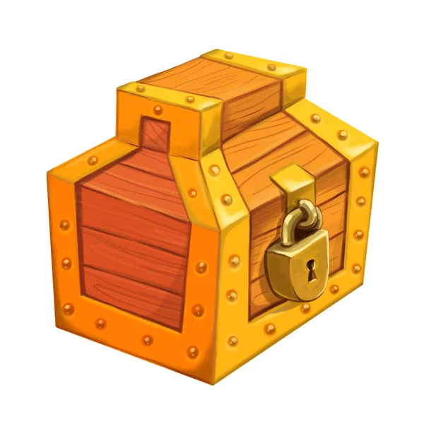 Treasure chest with sealed lock — Stockfoto