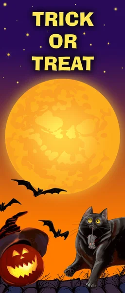 Karta Pozvánka na oslavu Halloweenu. — Stock fotografie