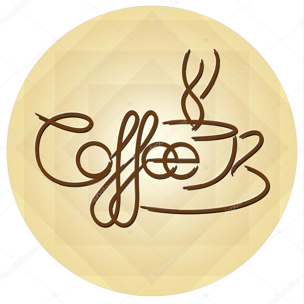 Coffee Cup Design Icon Background.